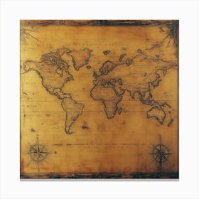 World Map Art 12 Canvas Print