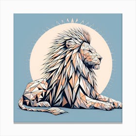 Geometric Lion 5 Canvas Print