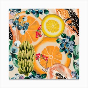 Tropical Fruits Canvas Print