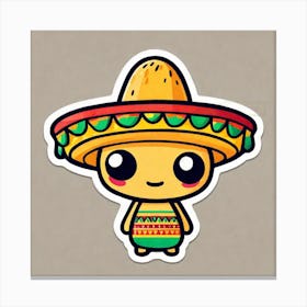 Mexican Sticker 4 Canvas Print