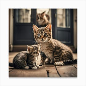 Family Of Cats Canvas Print