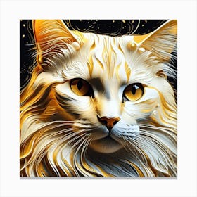 3d Of A Cat Canvas Print