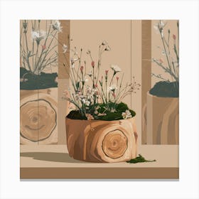 Flowers In A Pot 2 Canvas Print