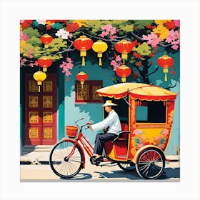 CHINESE RICKSHAW Canvas Print