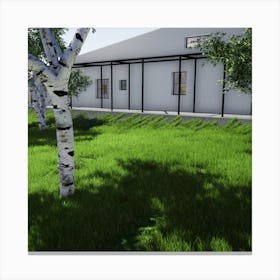 House In The Grass Canvas Print