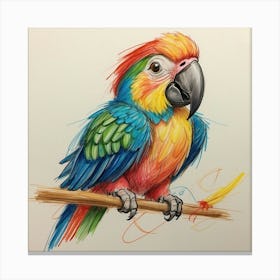 Colorful Parrot 48 Canvas Print