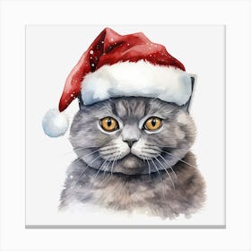 Santa Claus Cat 3 Canvas Print