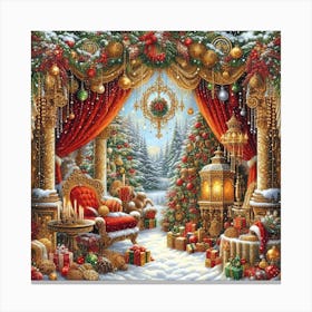 Christmas Scene Canvas Print