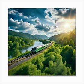 Train In The Forest 1 Canvas Print