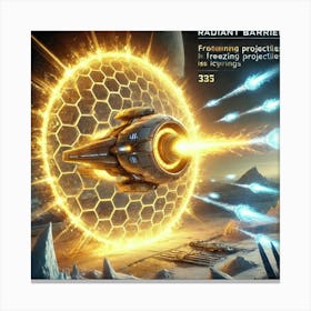 A Futuristic Sci Fi Depiction Of A Solar Flare Interceptor Radiant Barrier Canvas Print