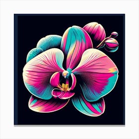 Orchid, Pop Art 2 Canvas Print