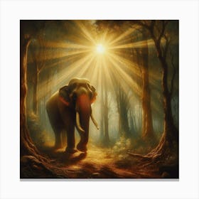 Elephant In The Forest 1 Canvas Print