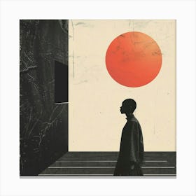 Man Looking At The Sun Canvas Print