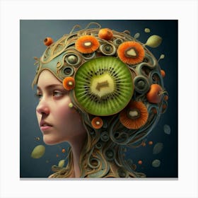 Fruit Head Canvas Print