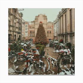 Christmas Tree In Poland Canvas Print