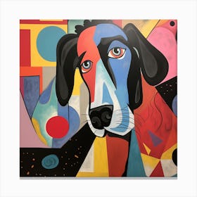 Abstract Dog Painting 3 Canvas Print