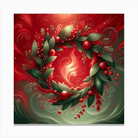 Red Wreath Canvas Print