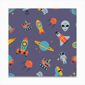 Spaceships And Rockets Canvas Print