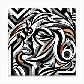 Face Of Peace Illusion Canvas Print