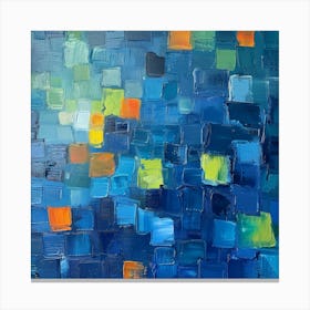 Blue Squares 10 Canvas Print