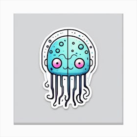 Jellyfish Sticker 1 Canvas Print