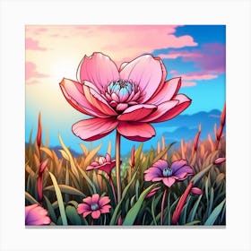 Lotus Flower Background Canvas Print