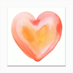 Watercolor Heart 4 Canvas Print