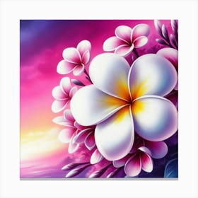 Frangipani Flower 6 Canvas Print