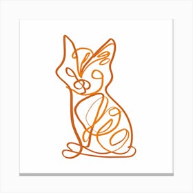 Cat Drawing Canvas Print