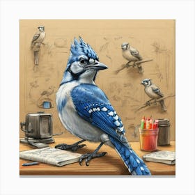 Blue Jay 14 Canvas Print