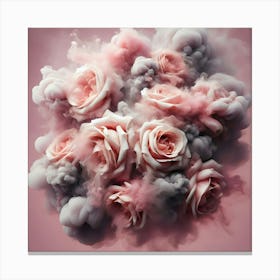 Smoke Roses 1 Canvas Print