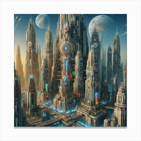 Futuristic City 51 Canvas Print