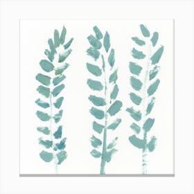 Green Wheat - minimal minimalist painting hand painted flowers nature Canvas Print