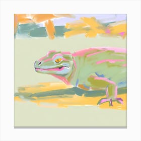 Komodo Dragon Lizard 01 Canvas Print