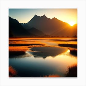 Sunrise Over The Mountains Canvas Print