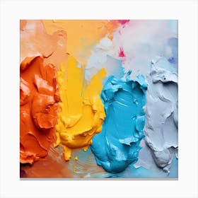 Abstract Of Colorful Paint Canvas Print