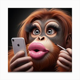 Orangutan Selfie 1 Canvas Print