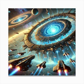 A Vivid Depiction Of The Hyperlink Gates Ability U 1 Canvas Print