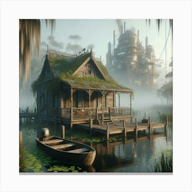 House On The Water 1 Canvas Print