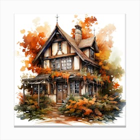 House In Autumn Canvas Print