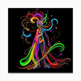 Colorful Woman Canvas Print