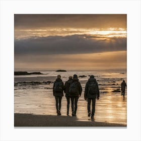 Sunset On The Beach Canvas Print