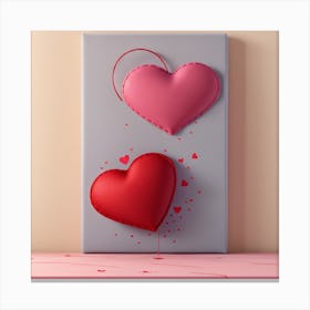 Love, heart, Valentine's Day 3 Canvas Print