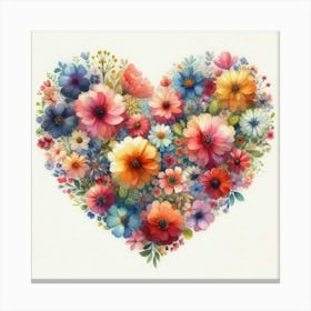 Heart Of Flowers 6 Canvas Print