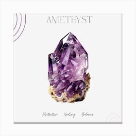 Amethyst Crystal Canvas Print