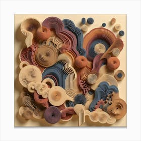 Paper Sculpture abstract painting Canvas Print