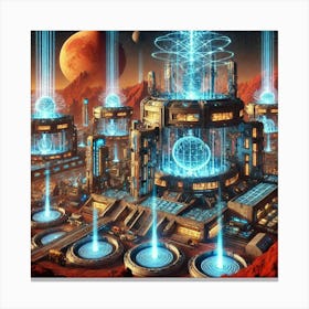 Seismic Weapon Facilities Scifi Canvas Print