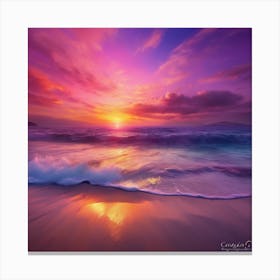 Ocean at Sunset Canvas Print