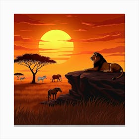 Savvy Sunset Safari Canvas Print