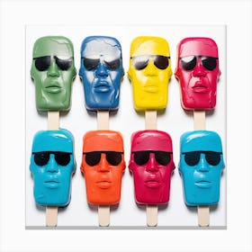 Stylized Popsicles Canvas Print